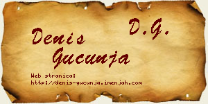 Denis Gucunja vizit kartica